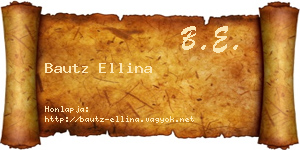 Bautz Ellina névjegykártya